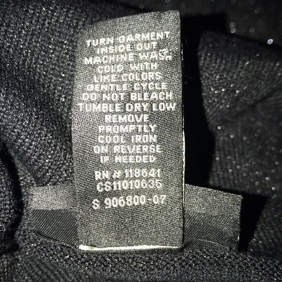 Lane Bryant top turtleneck long sleeve black silver metallic 14 - Picture 6 of 6
